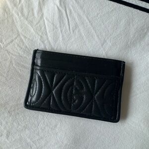Black leather gucci cardholder